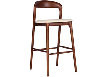 現(xiàn)代簡約實(shí)木高腳凳黑色胡桃木酒吧椅子