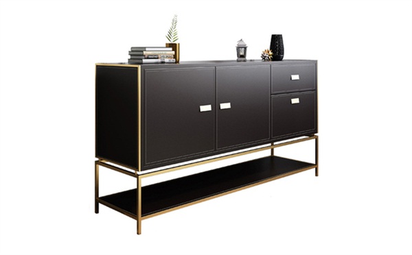 現(xiàn)代輕奢風(fēng)不銹鋼餐廳備餐柜廠家定制