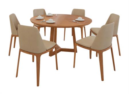 北歐風(fēng)情高檔懷舊小型圓形餐桌