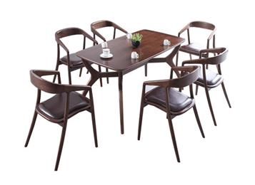 北歐實(shí)木餐桌椅組合