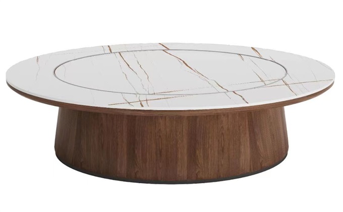 飯店新中式巖板20人位電動餐桌