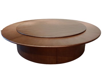 酒店會(huì)所簡(jiǎn)約實(shí)木電動(dòng)餐桌大圓桌