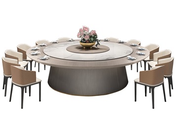 16人時(shí)尚簡(jiǎn)約電動(dòng)餐桌大圓桌