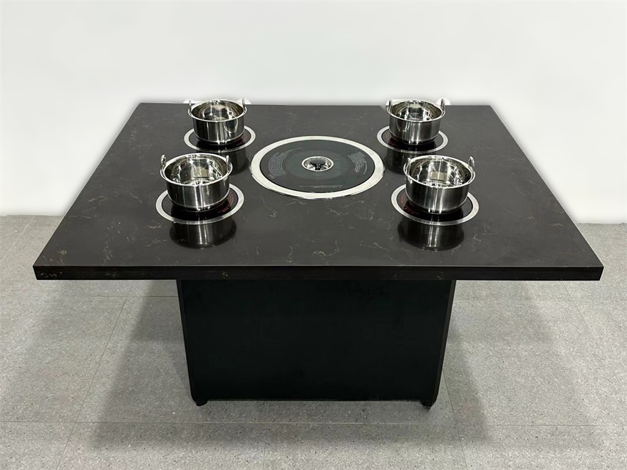 自助餐廳一人一鍋小火鍋無煙烤涮一體桌