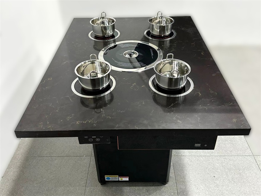 自助餐廳一人一鍋小火鍋無煙烤涮一體桌