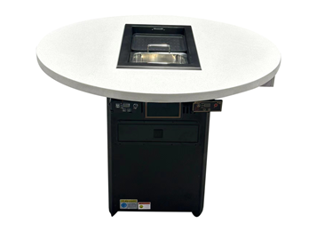 自助火鍋烤肉店大理石無(wú)煙火鍋烤肉一體桌