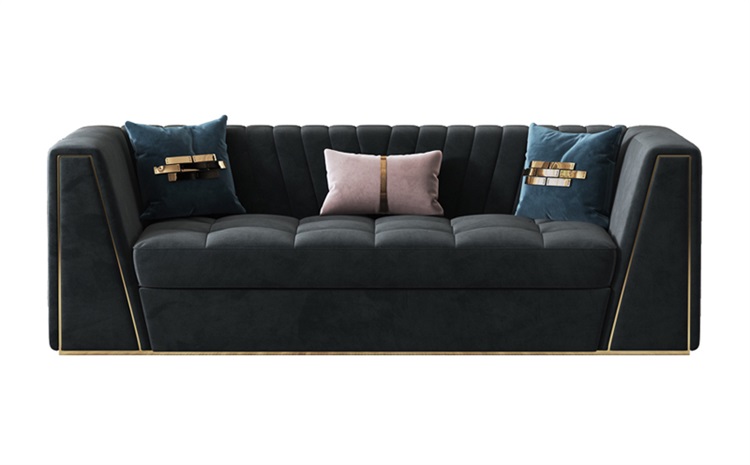 酒店會(huì)所大廳意式休閑科技布藝沙發(fā)