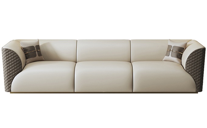 豪華會(huì)所客廳皮革軟包時(shí)尚意式沙發(fā)