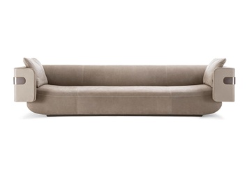 酒店會(huì)所客廳現(xiàn)代時(shí)尚絨皮軟包沙發(fā)