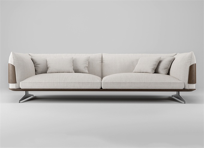 高檔會所現(xiàn)代時(shí)尚直排布藝軟包沙發(fā)