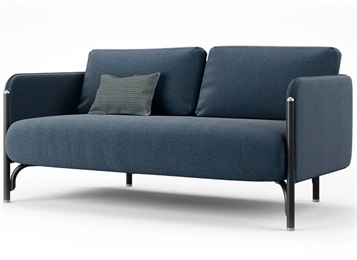 酒店會所現代簡約風棉麻布藝沙發