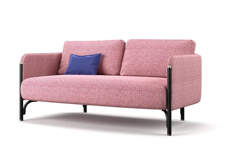 酒店會所現代簡約風棉麻布藝沙發