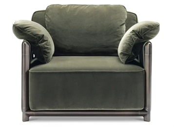 高檔會所北歐現代不銹鋼免洗科技布單人沙發