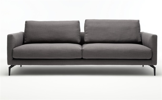 養生會所意式極簡轉角異形布藝沙發