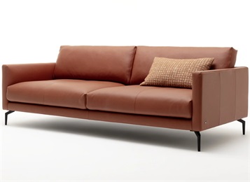 酒店意式現(xiàn)代極簡不銹鋼皮革沙發(fā)