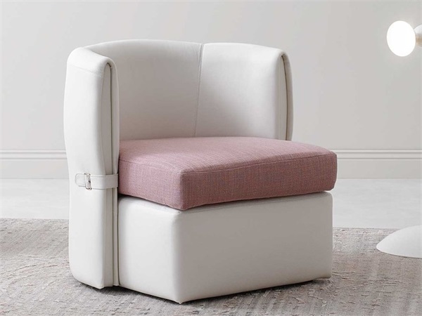 酒店意式現(xiàn)代極簡不銹鋼皮革沙發(fā)