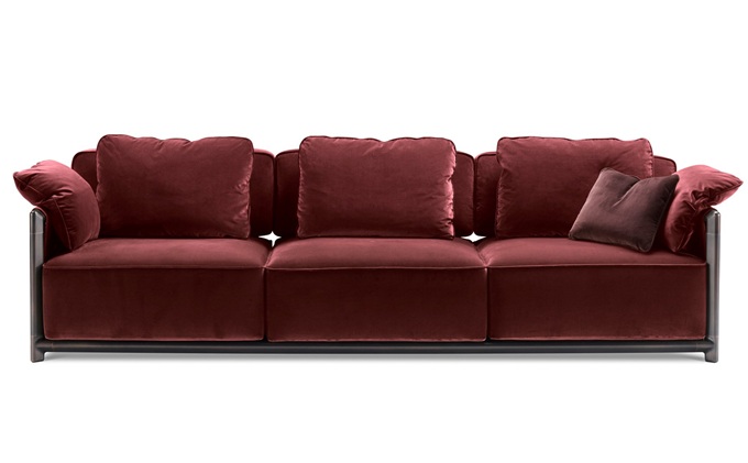 酒店會(huì)所簡(jiǎn)約不銹鋼麻絨布藝軟包沙發(fā)