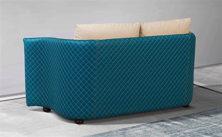 高檔會所現代創意意式皮革直排沙發