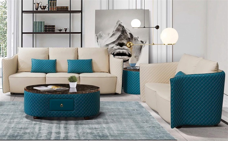 酒店會所意式休閑極簡免洗科技布沙發