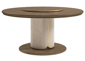 高級會所簡易實(shí)木帶轉(zhuǎn)盤桌子