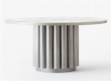 高檔會(huì)所餐廳不銹鋼大理石時(shí)尚桌子