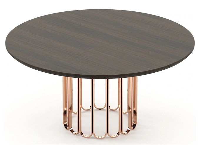 高端會所現代時尚實木不銹鋼桌子