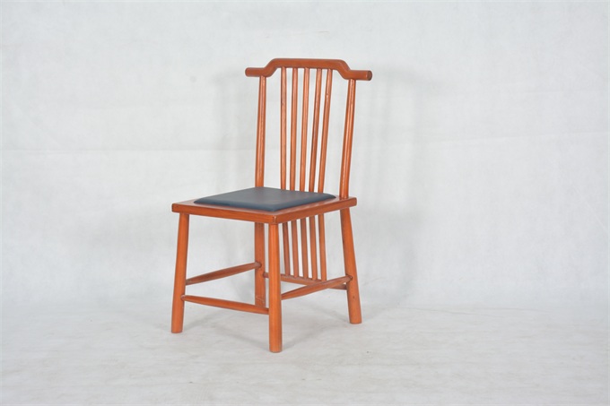 中式實(shí)木皮藝火鍋店餐椅休椅溫莎椅