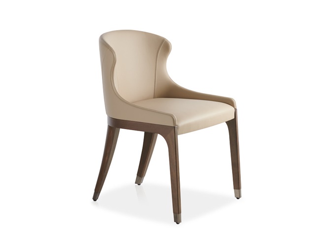 火鍋餐廳意式現(xiàn)代輕奢實(shí)木靠背椅