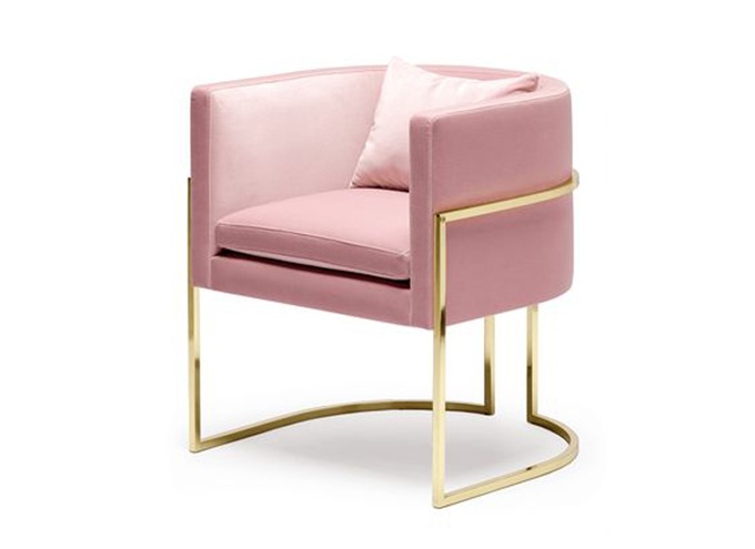 酒店會(huì)所現(xiàn)代時(shí)尚不銹鋼靠背椅