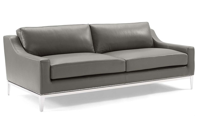 歐式豪華真皮沙發(fā)_不銹鋼腿會所沙發(fā)