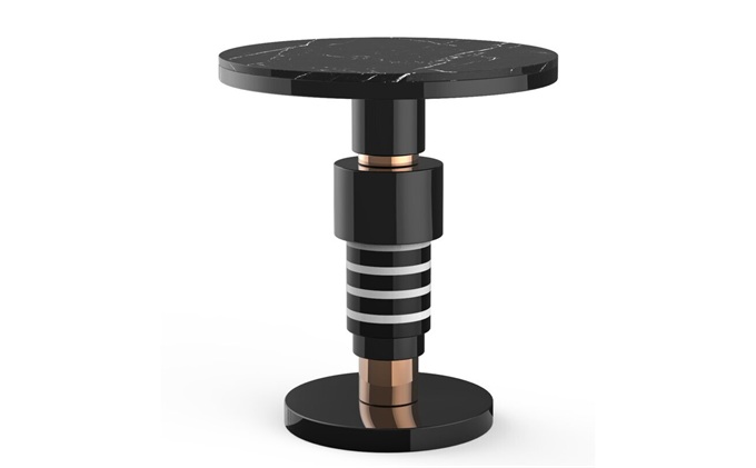 清吧時尚大理石酒吧桌_不銹鋼休閑圓吧臺