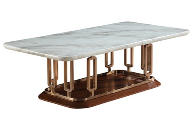 夜總會ktv創(chuàng)意長方形不銹鋼茶幾