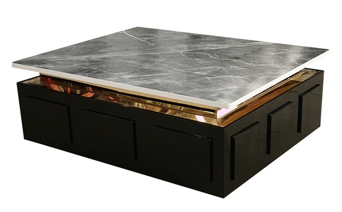 ktv輕奢風(fēng)歐式大理石正方形茶幾桌子