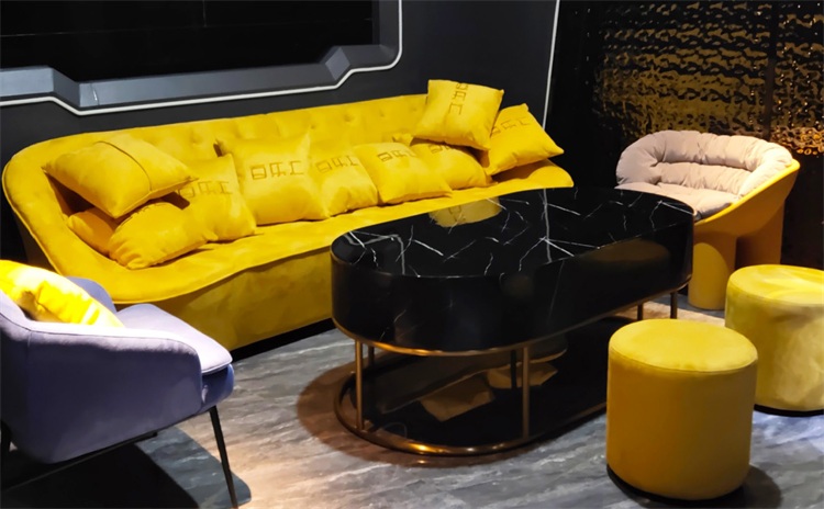 酒吧ktv簡(jiǎn)約創(chuàng)意不銹鋼大理石茶幾