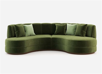 現代輕奢皮質軟包弧形酒吧夜場沙發(fā)