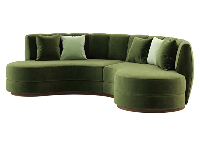 現代輕奢皮質軟包弧形酒吧夜場沙發