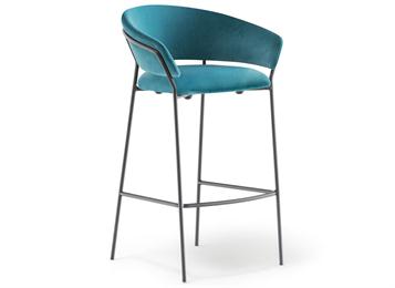 現(xiàn)代咖啡館休閑簡約不銹鋼高腳吧椅