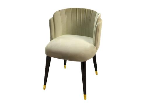 時尚創(chuàng)意絨布椅子 咖啡廳休閑實木椅