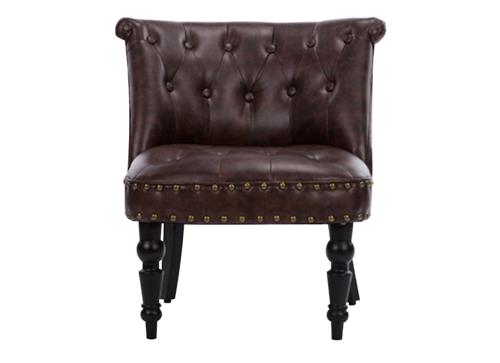 咖啡廳歐式復古創(chuàng)意單人布皮藝沙發(fā)