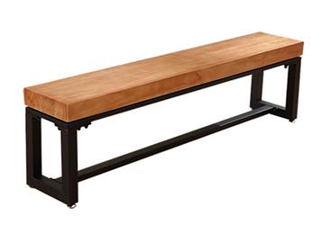 簡(jiǎn)約現(xiàn)代食堂餐凳 鐵藝實(shí)木長(zhǎng)條凳