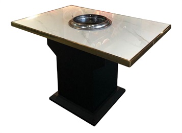 韓式智能無(wú)煙烤肉桌炭火無(wú)煙燒烤桌