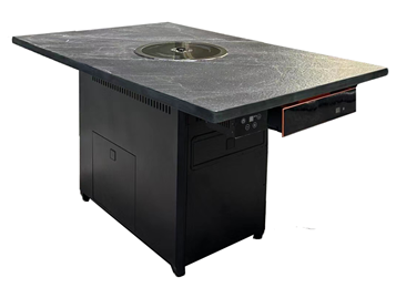 自助燒肉店火燒石臺面電烤無煙自凈化烤肉桌