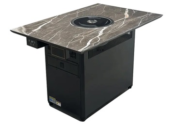 商用無煙電烤桌|巖板臺面配一體式排煙系統|烤肉餐廳專用桌 商用無煙電烤桌|巖板臺面配一體式排煙系統|烤肉餐廳專用桌