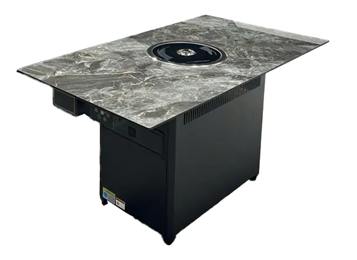 自助餐廳巖板臺面無煙烤肉桌 自助餐廳巖板臺面無煙烤肉桌