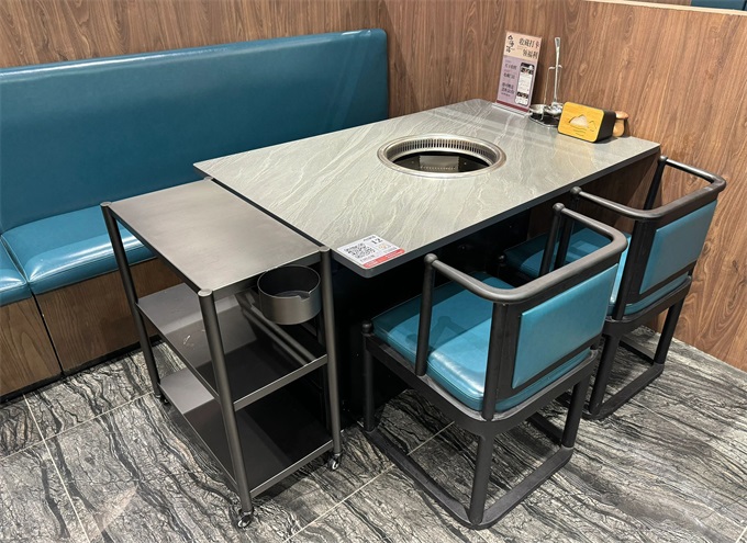 智能無煙凈化大理石火鍋桌