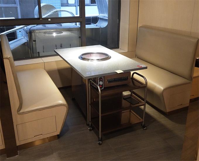 自助火鍋店時尚大理石節(jié)能無煙火鍋桌