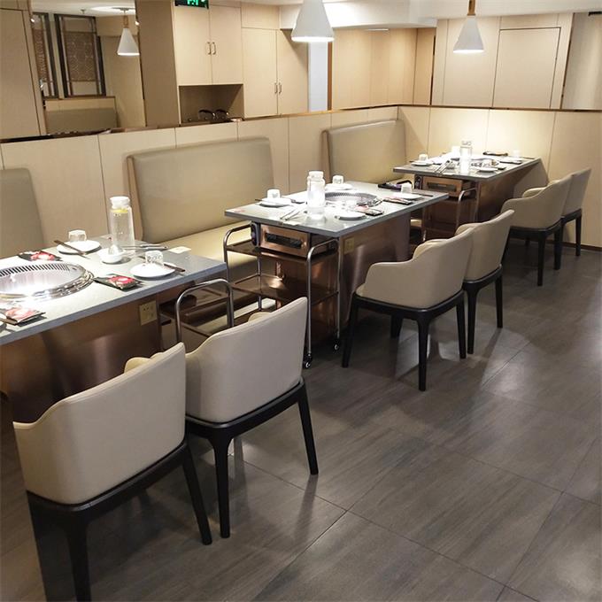 自助火鍋店時尚大理石節(jié)能無煙火鍋桌