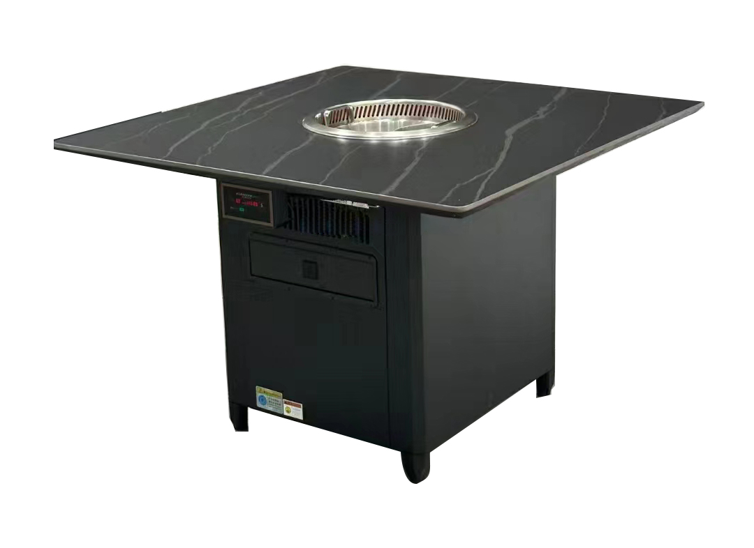 自助火鍋餐廳巖板智能無煙凈化火鍋桌