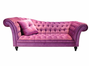 高檔西餐廳斜靠背絨面革沙發(fā)