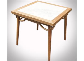 西餐廳定制特色古風(fēng)家具實(shí)木大理石四方桌